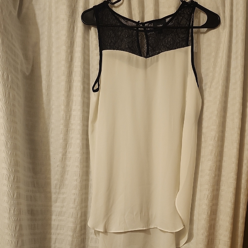 H&M Black Mesh Detail Top